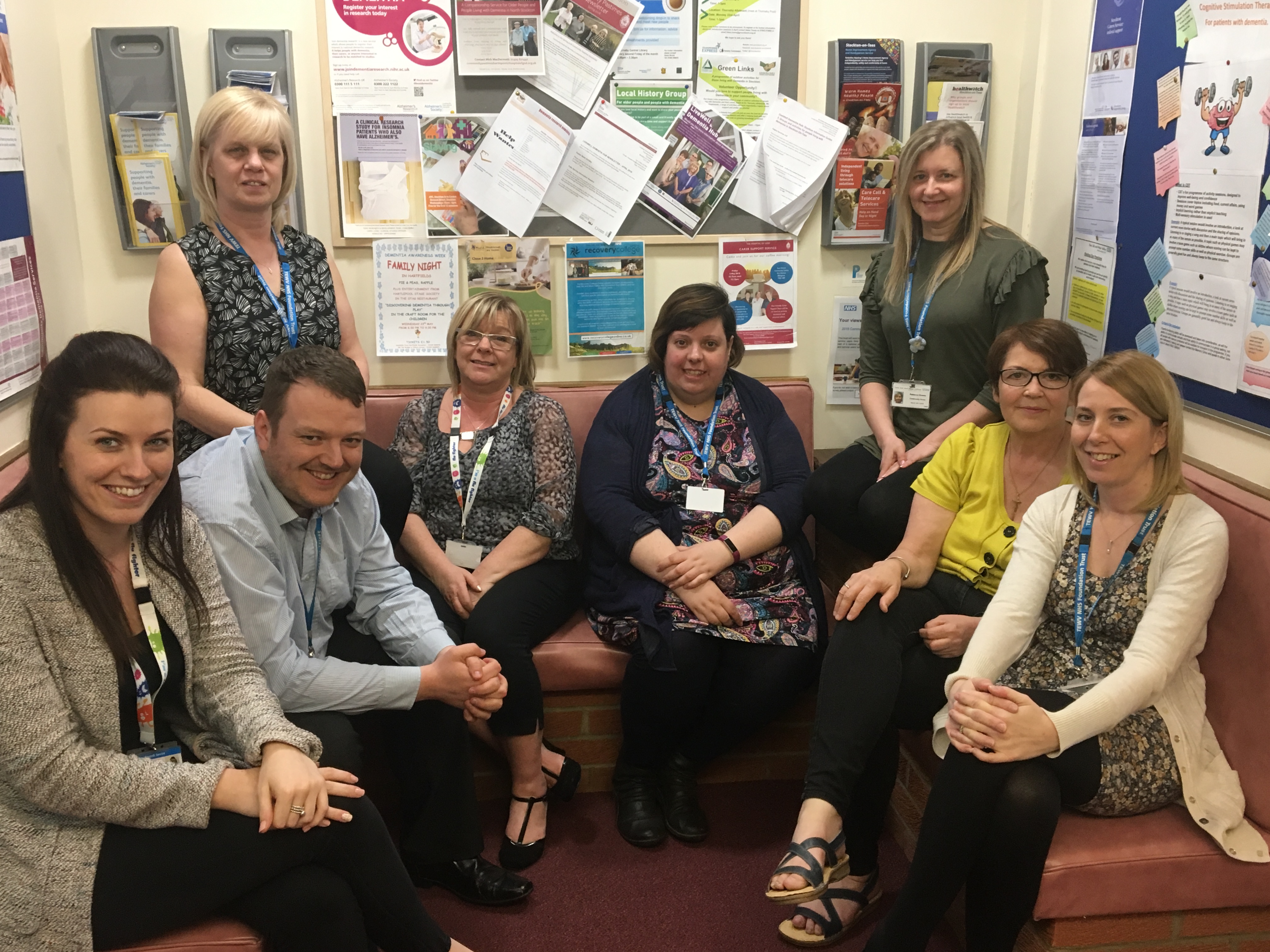 Memory Clinic Team (based in Stockton-on-Tees) who have reached 100 referrals to research